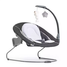 hauck Babywippe Bouncer Deluxe Neugeborene 2in1 Melange Grey Hochstuhlkompatibel