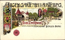 Litho Hamburg, Allg. Gartenbau-Ausstelllung 1897, Zum Treibhaus,... - 10886005