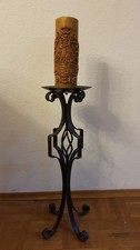 Kunstschmiede Kerzenständer, 62cm  mit Kerze