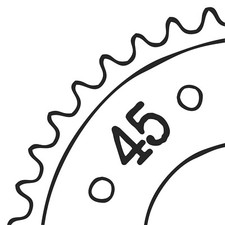 Stahl Kettenrad 45 Zähne