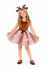 Mädchen Kostüm Reh Kleid mit