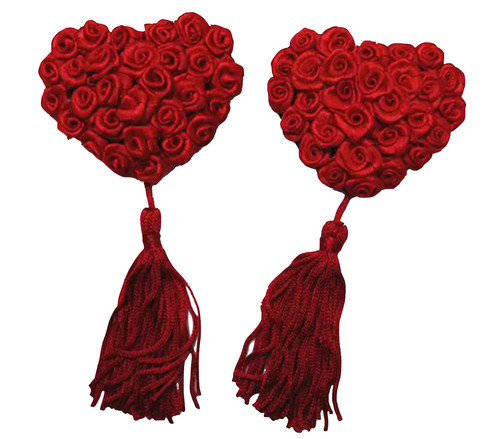 Rote rose herz - rose, brustwarzen