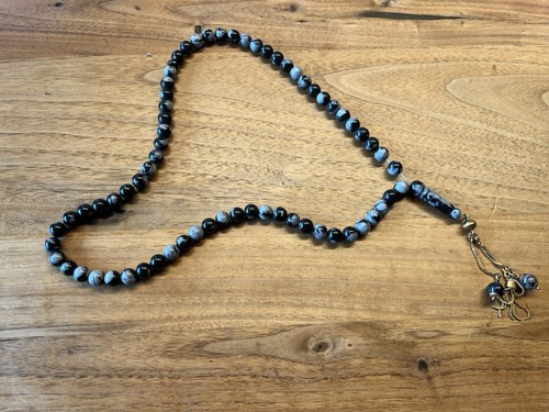 Obsidian hämatit gebetskette - obsidian,
