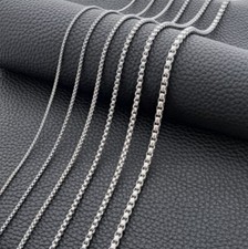 Anhängerkette Edelstahlkette Panzerkette Halskette Silber Herren Damen 