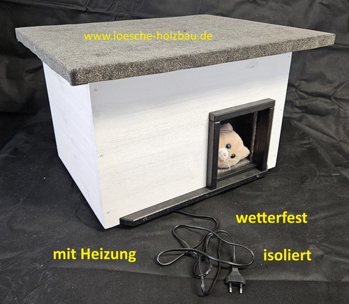 Katzenhaus mit heizung - katzenhaus,