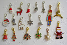 Weihnachts-Charm Anhänger Charivari Strass Flocke Tannenbaum Nussknacker Rentier