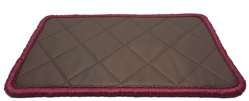 Braun gestepptes kunstleder - braun,