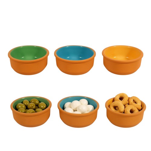 6er set emaillierte terrakotta - set,