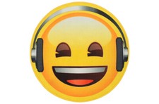 Smily  Emoji Kopfhörer Rund