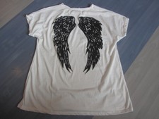 Damen T-Shirt Gr. XL/XXL - weiß mit Engelsflügel Aufdruck - NEU