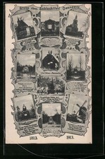 AK Dennewitz, Denkmäler auf dem Schlachtfeld von 1813, Graf Bülow, Windmühle 