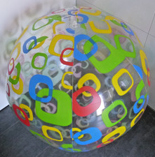 Extrem seltener riesiger WASSERBALL "Rechtecke" von Intex, D = 120cm / 48"