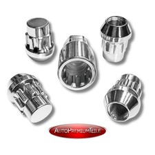 Original APT Felgenschlösser M12x1,5 Kegelbund 60° Felgenschloss 5er-Set Chrom