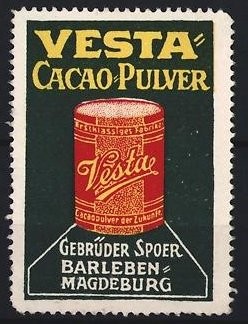 Reklamemarke barleben vesta - reklamemarke, barleben,