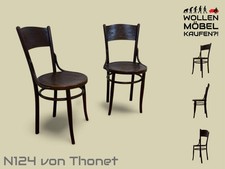WMK I 1/2 Design Klassiker von Thonet I Berühmter N 124 Stuhl mit geprägtem Blum