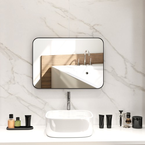 Homcom badspiegel 70cm - 50, x