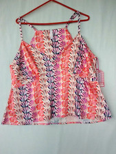 Women Large Coral Sleeveless