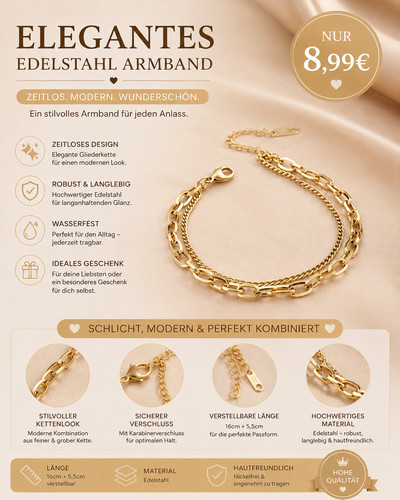 Damen armband gold armkette - damen,