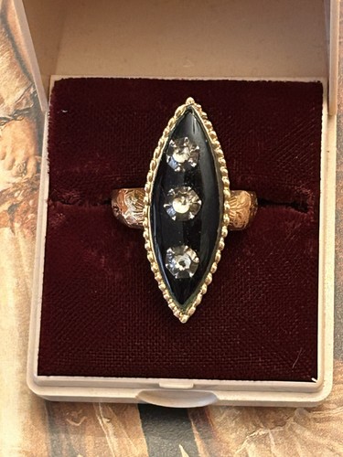 Antiker diamant ring 750 gold - diamant,
