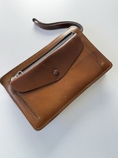 Vintage Herren-Handgelenktasche aus Echtleder (70er/80er Jahr)