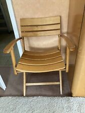 Mid Century Gartenstuhl und Tisch Herlag Retro / Vintage 50er / 60er Buche Holz