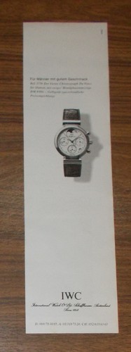 Seltene werbung vintage iwc - seltene,
