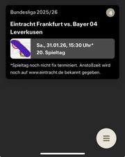 2 Tickets Eintracht Frankfurt