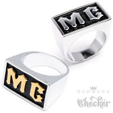 MC Bikerring Massiv Edelstahl