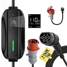 dé EV Ladekabel Typ 2 CEE 11kW 3-Phasig 7m 6-16A EV-Ladegerät und Mobile Wallbox