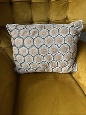 Sofakissen Dekokissen Inkl Füllung mit Stickerei Perlen Neu Colmore 50x35cm Grau