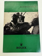 Rolex Submariner Booklet 1970 English Original Vintage
