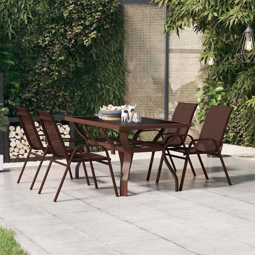 Gartentisch stahl glas - stahl,