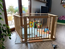 Krabbel-Hit Maxximo Laufstall/Laufgitter, Massiv-Buche - Top Zustand