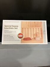 Weka Sauna Leuchtenset mit Saunaleuchte, Leuchtengitter (Holz) und Silikonkabel