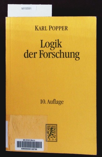 Logik der forschung - logik, die