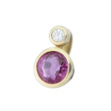Anhänger Rubin Brillant 750er Gelbgold