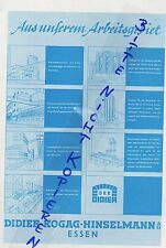 ESSEN Werbung 1952 Didier-Kogag-Hinselmann AG Koks-Kohle-Transport-Aufbereitungs