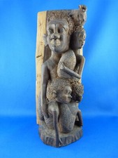 Vintage Handgeschnitzte Holzfigur aus Afrika Lebensbaum (Holz) 24,5 cm / 1,4 kg