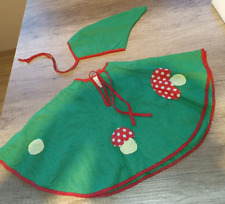 Umhang + Mütze Kostüm Fasching Kinder Wichtel Kleinkind Gr. 98/104 2tlg. Grün 