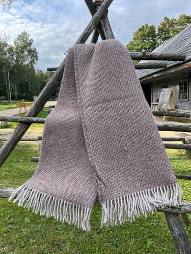 Klippan wolldecke taupe braun - klippan,