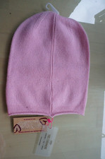 Zwillingsherz Mütze Beanie Unisex 100 % Kaschmir/Cashmere Rosa Edel Weich NEU