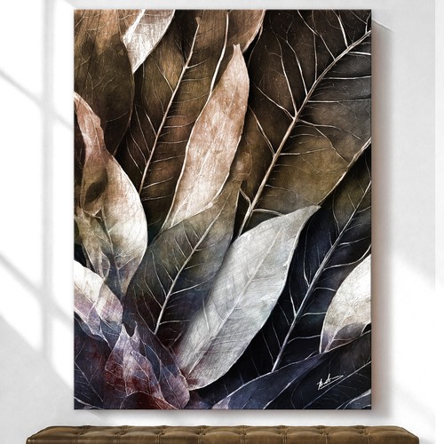 Leinwandbild blätter natur - leinwandbild,