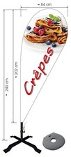 Beachflag crêpes 240 cm - crêpes,