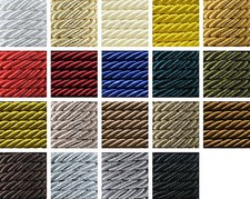 5m / 40m Kordel 5mm Satinkordel gedreht Schmuck Schnur geflochten Zierkord Deko