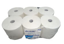 6 HandtuchRollen Lucart Strong 140 Papierrollen 2-lagig ~20cm 140m/Rolle  B-Ware