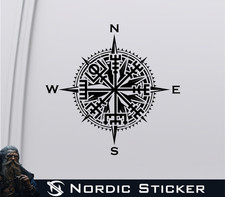 Kompass Aufkleber Wikinger