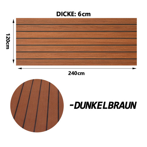 240 120cm dunkelbraun - 240×120cm,
