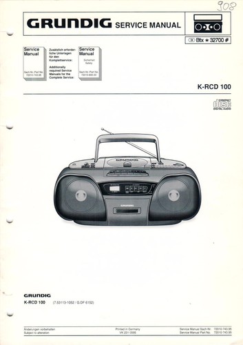 Grundig rcd 100 - k-rcd, service