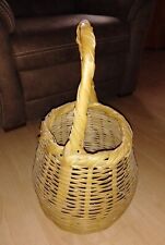 alter Weidekorb mit Griff Henkel * Flaschenkorb * Korb für Flaschen * Deko Korb