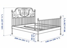 IKEA Bettgestell LEIRVIK weiß 140x200